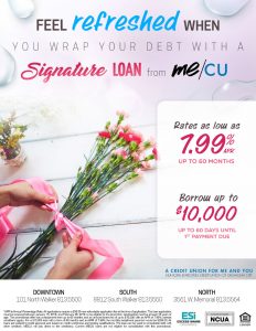 MECU signature loan promotional poster