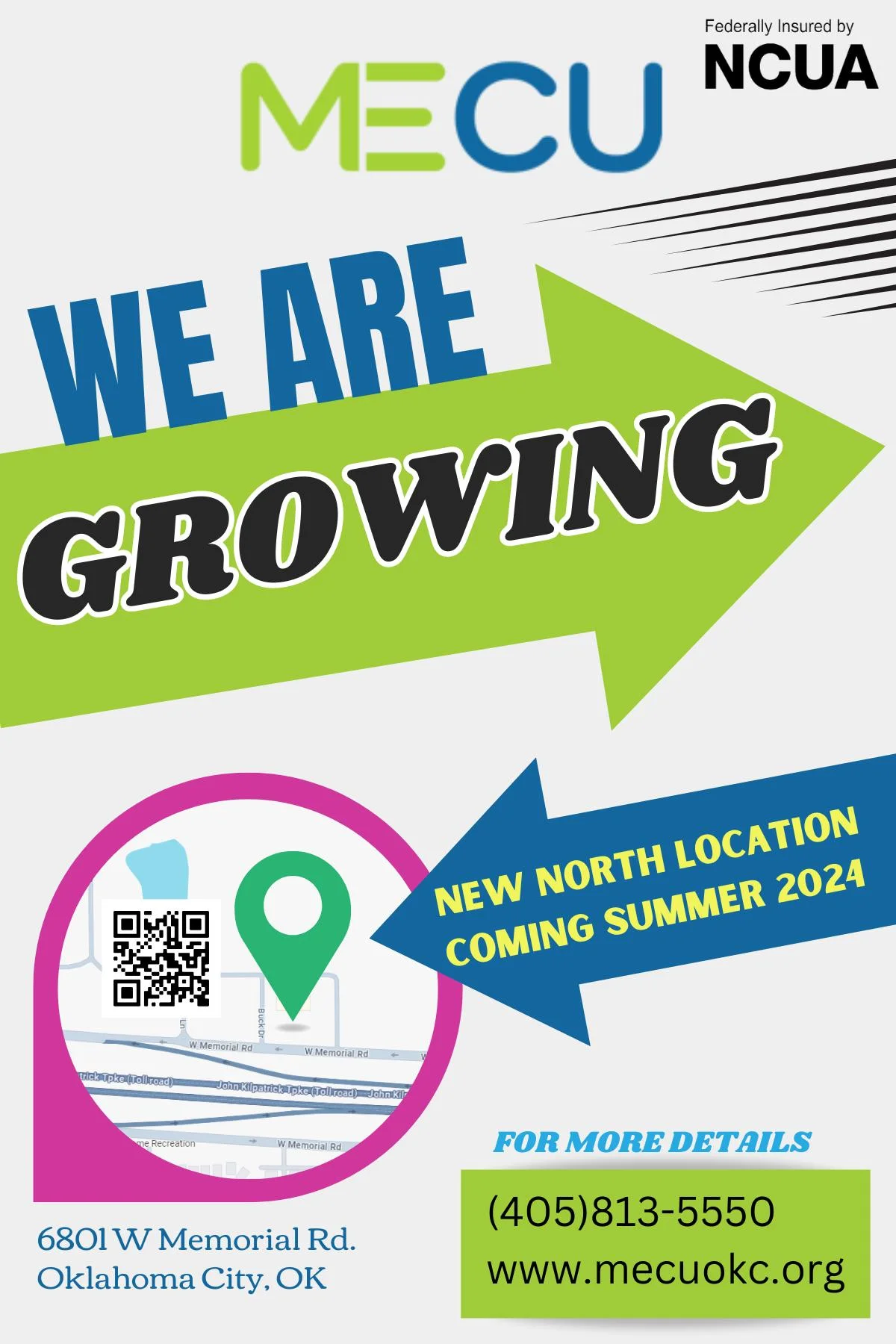 MECU We are growing new north location coming summer 2024 flyer